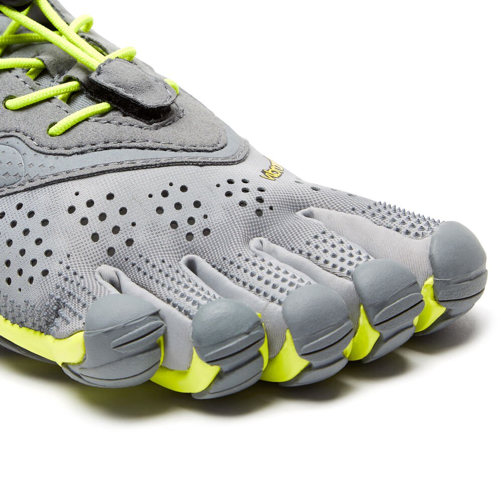 Vibram Five Fingers Mens Hiking Shoes - Grey/Green - V-Run - 42309-IFHX